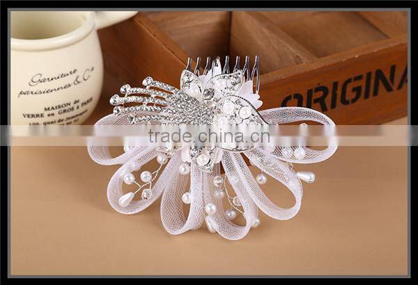 MYLOVE 2015 hair combs bridal pearl hair accessory MLF090