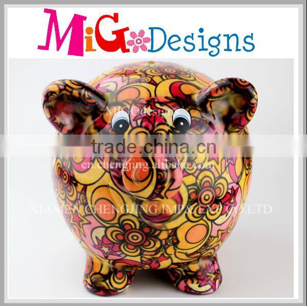 Cheap Custom Ceramic Animal Money Saving Bank For Diy Wholesale