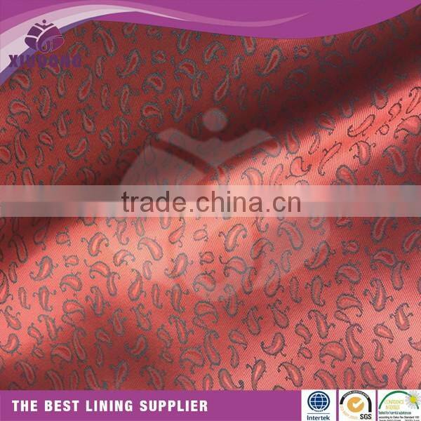 China textile fashionable polyester rayon jacquard viscose suit lining fabric