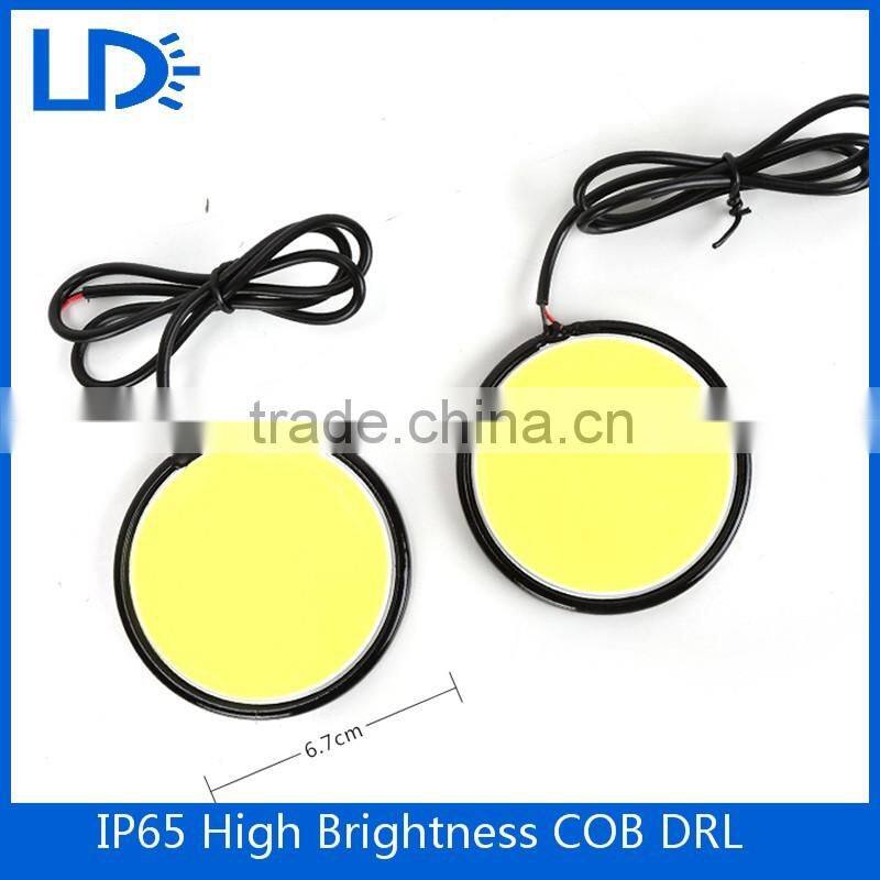 Auto Car Drl COB day light round led daytime running light Drl For Audi