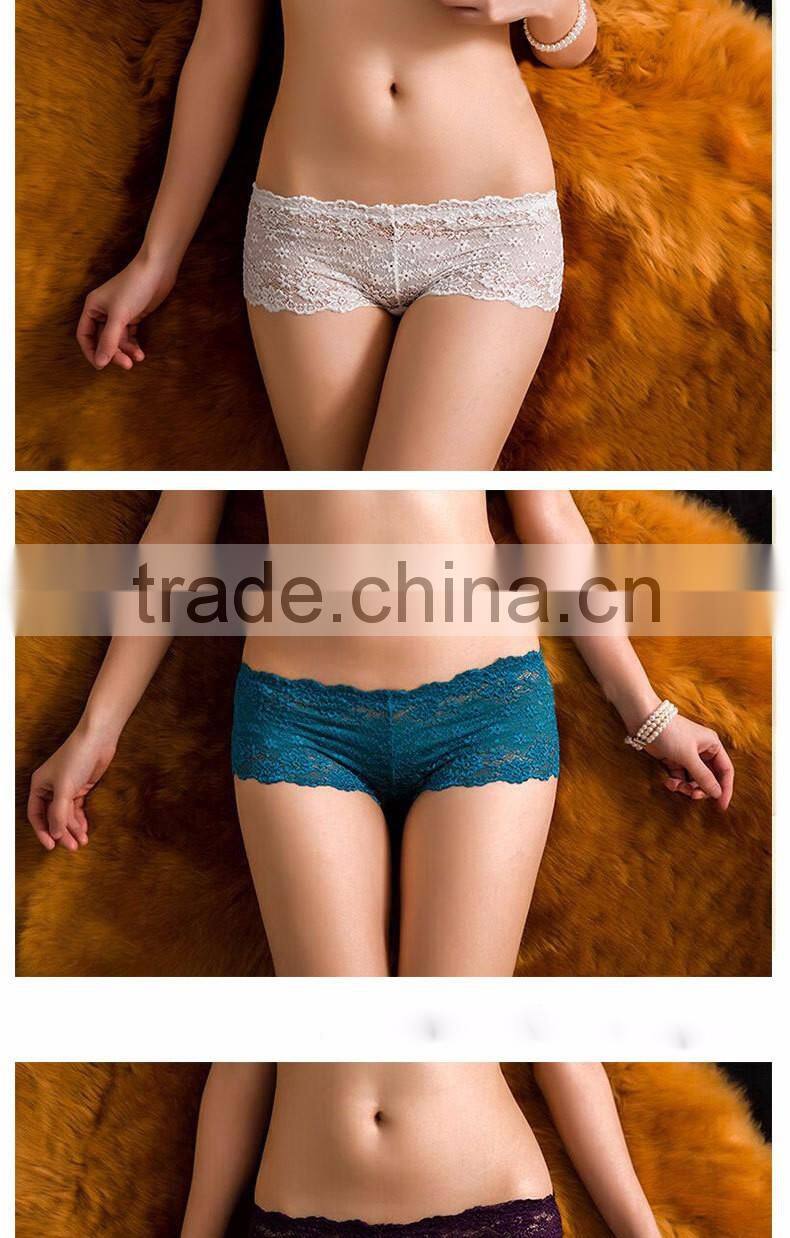 Full lace transparent panties girls fancy panties from china