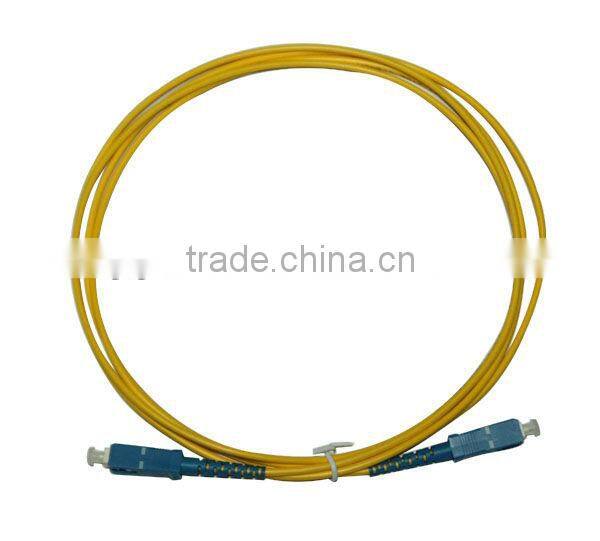 SC/FC/LC/ST APC/UPC 2.0/3.0mm PVC/LZSH single mode doublex fiber optic patch cord for network solution and project