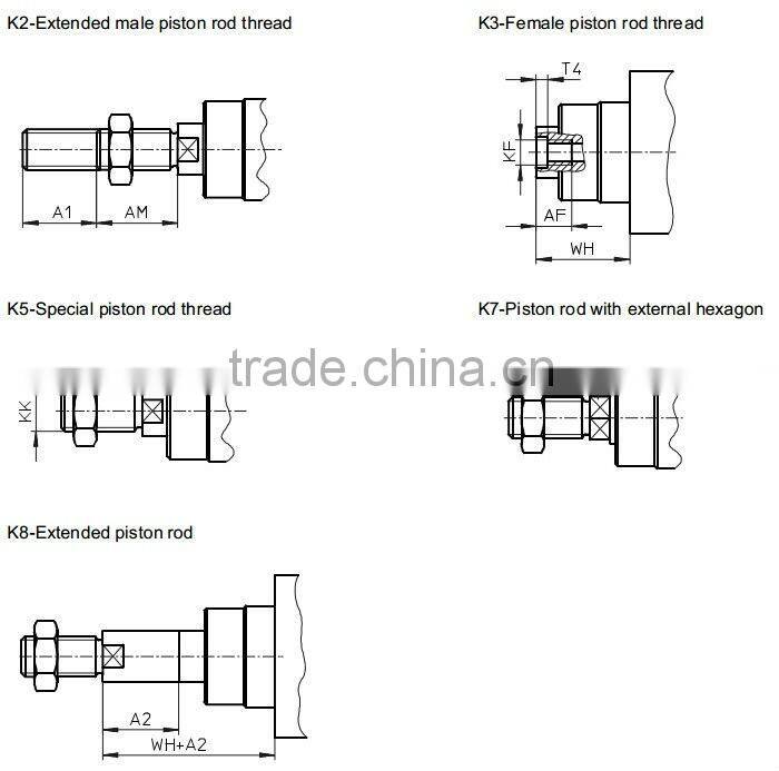 FVBC Iso6431 Pneumatic Cylinder With Magnetic