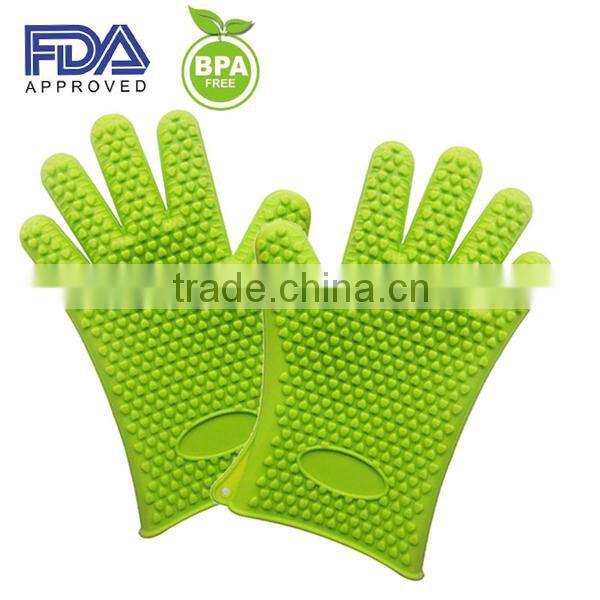 silicone finger tips gloves/silicone glove with five fingers