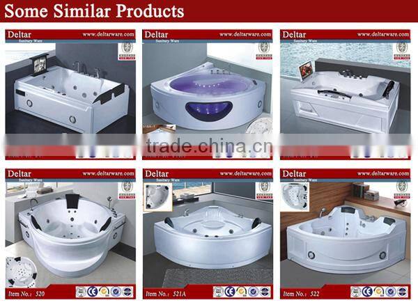 1800mm 2 person indoor hot tub, two side glass bathtub, freestanding bathtub popular acrylic bathtubs