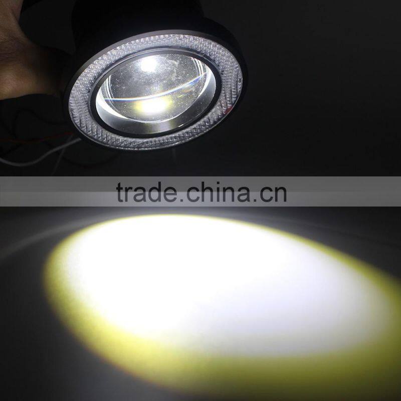 Car led fog headlight COB daytime running light 10w angel eyes fog lamp