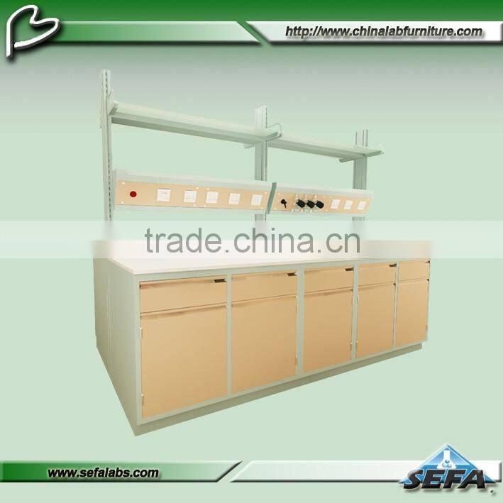 Popular Design Laboratory Floor Mounted Steel Furniture Work Bench with Drawers