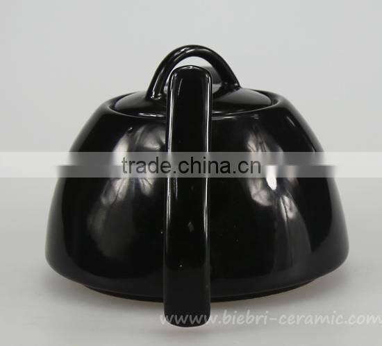 16 OZ Black Color Ceramic Stoneware Coffee Tea Pot And Tea pot Set, Original Chinese Teapot