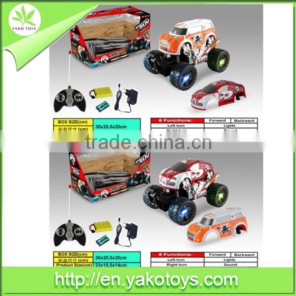 Super 4CH R/C mini car with light and music including battery R/C Cover changeable Cars