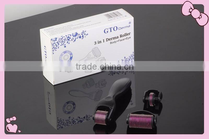 Titanium 3 in 1 derma roller for face care dermaroller manufacturer price