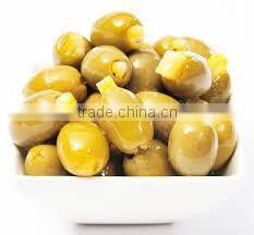 Stuffed Green Olives with Lemon. Top Quality 100% Tunisian Olives.Stuffed Olives with Lemon, Table Olives. 370 ml Glass Jar