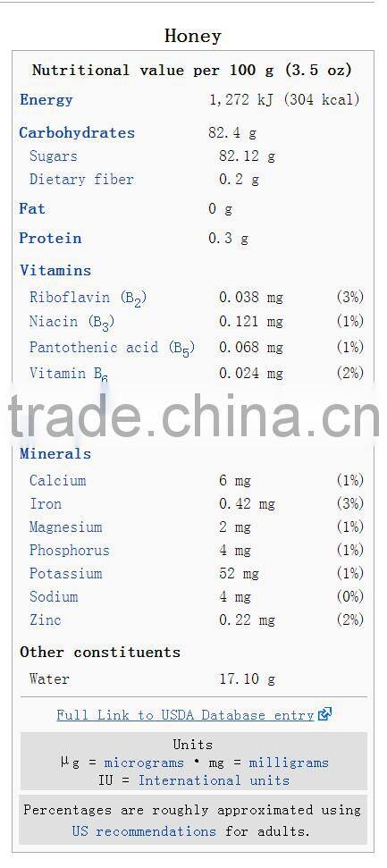 hot sale 100% pure natural honey