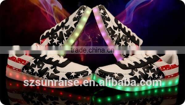 Casual style flashing LED light shoes