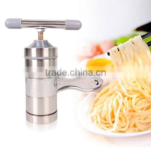 Stainless steel hand press noodle maker
