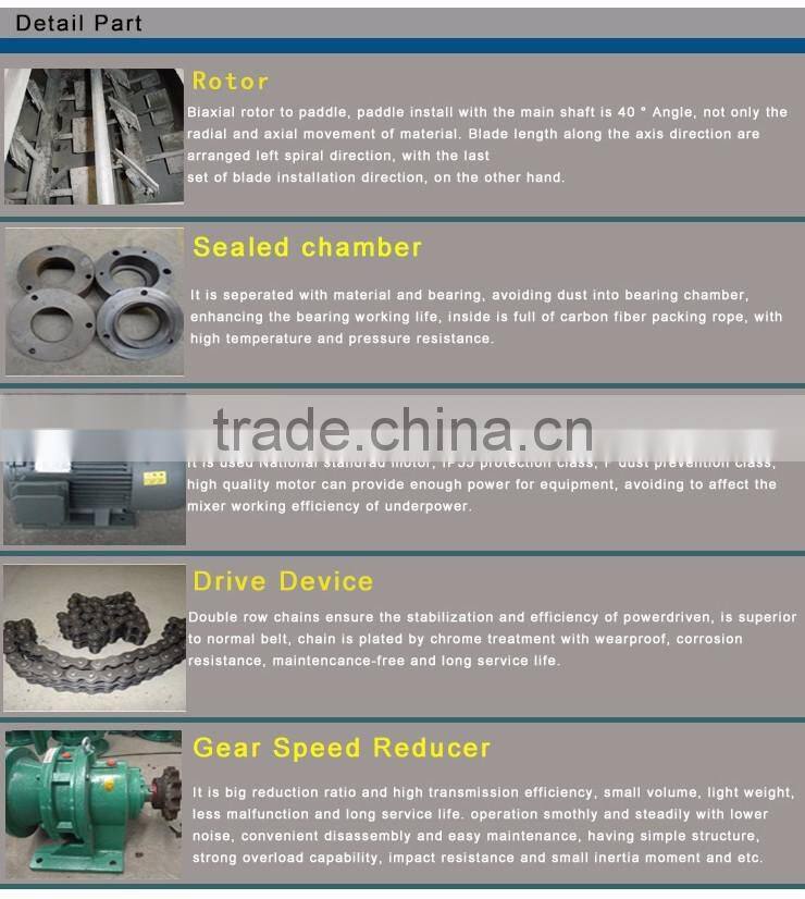 Widely Used Double Shaft Chicken Feed Paddle Mixer