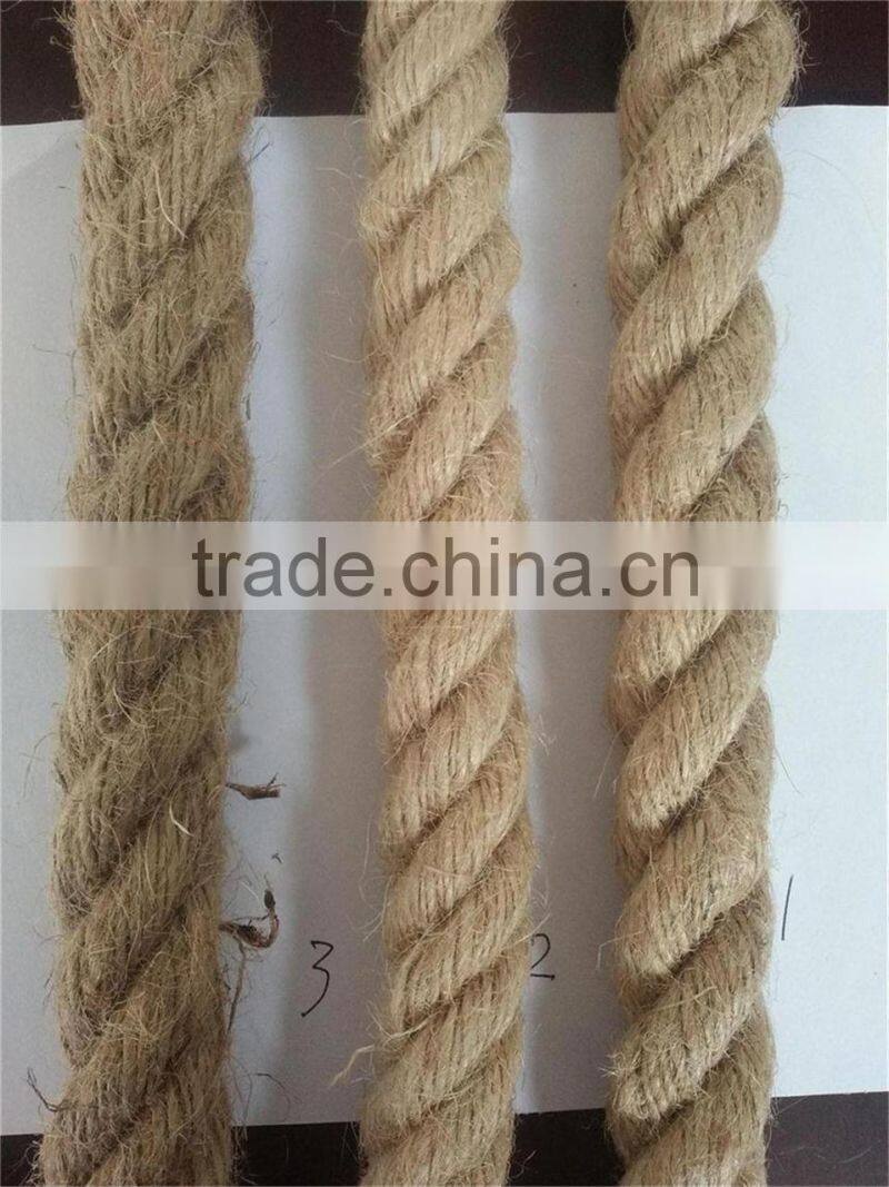 Jute,100%natural jute Material and Twist Rope Type jute packaging rope