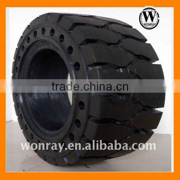 good cushion performance forklift solid tyres 6.00-9 with holes