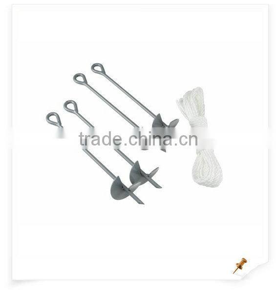 HDG Steel eye shaft earth screw