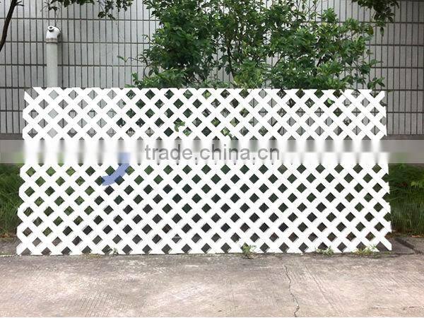 White Vinyl Lattice Fence