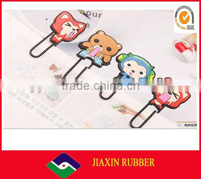 Wholesale cute animal shape of silicone bookmarks for kids JX-100129