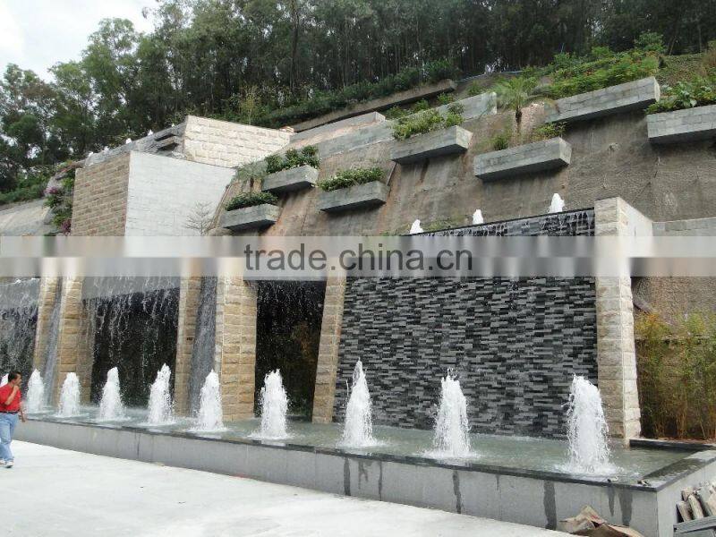 Wall waterfall fountain in guangzhou city
