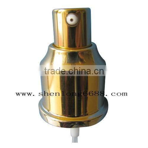 Gold Aluminium plastic cream pump 24mm