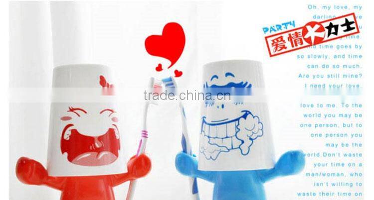 Love strong man toothbrush washing cup sets-white girl