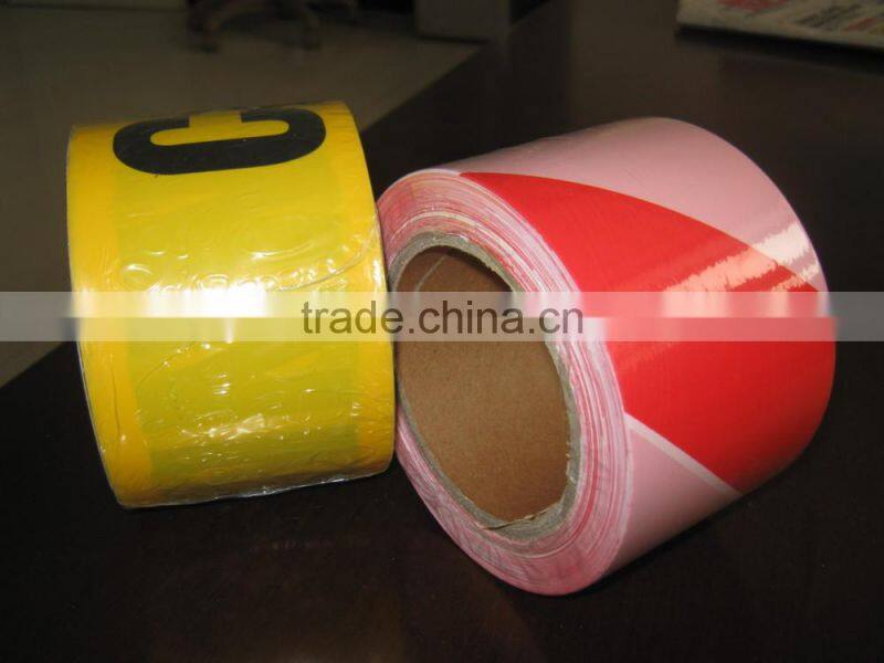 Non-detectable underground warning tape red white caution tape