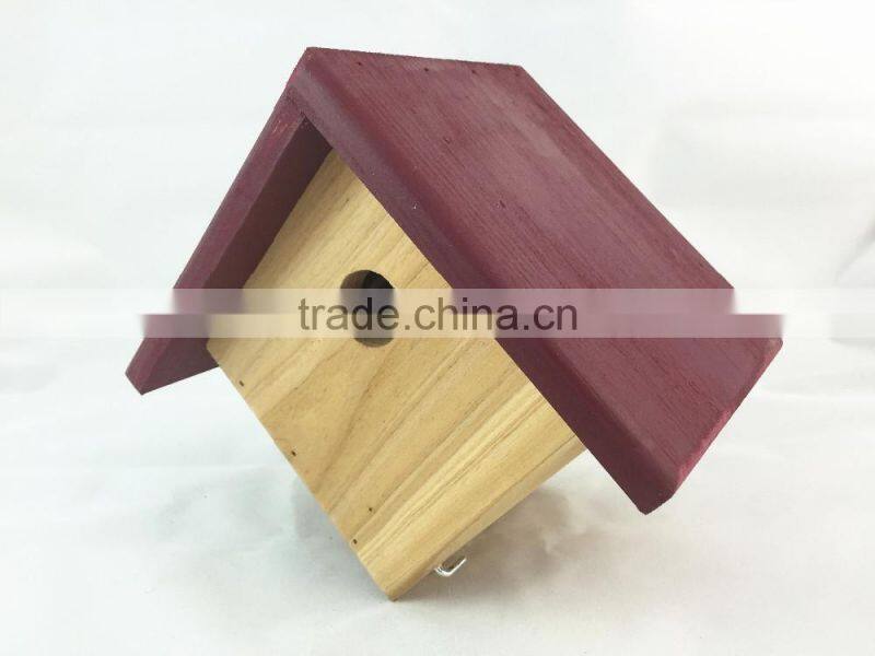 Simple small wooden bird's nest,FSC wood bird house