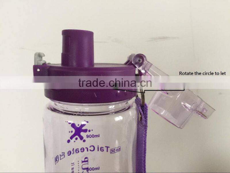 800ml BPA free water bottle, airtight water proof, low MOQ, with finger grips, 2-year warranty