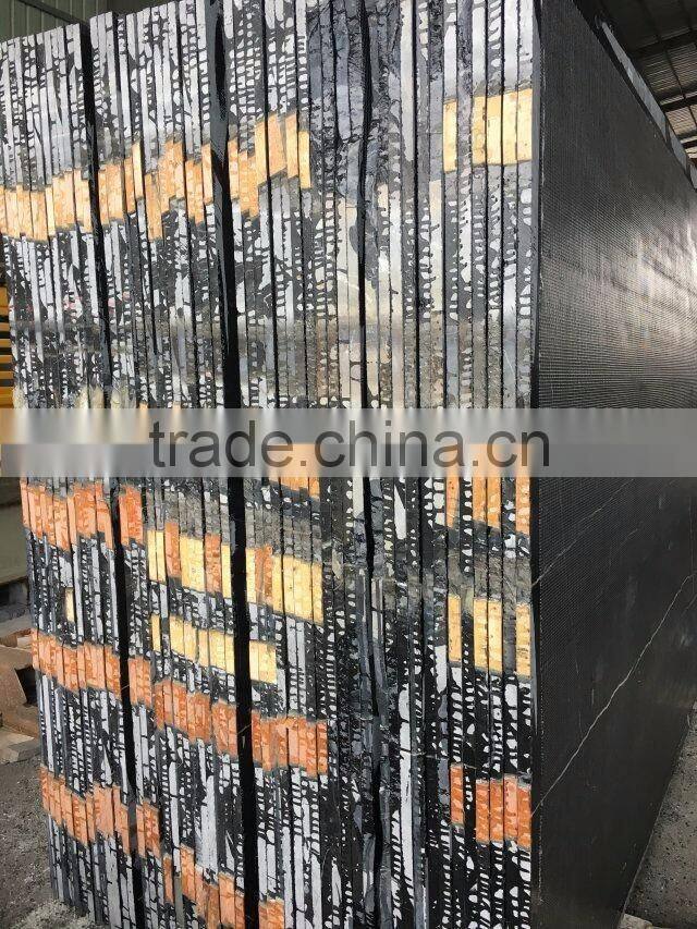 Popular black marquina marble slabs