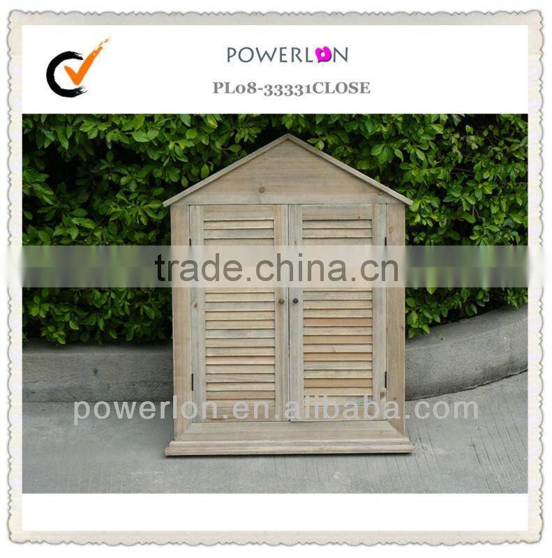 Wooden frame antique window mirror
