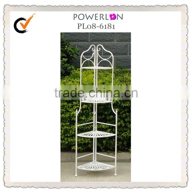 4-tier folding metal flower pot rack