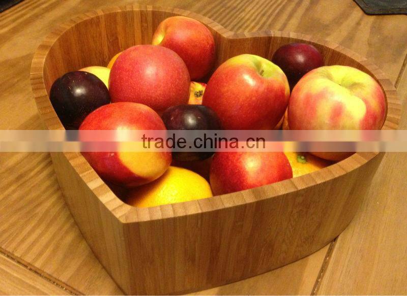 High Quality Heart Shape Wooden Serving Tray Wooden Fruit Tray