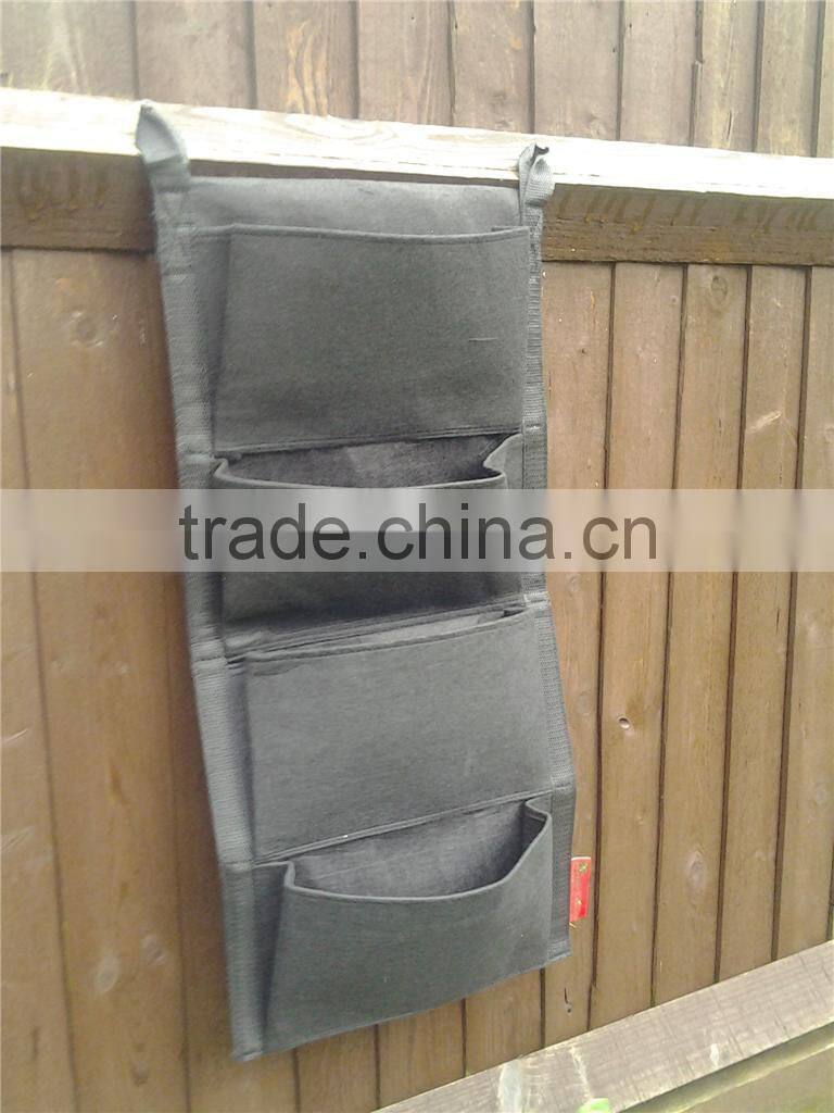 Grey Wall Vertical Gardening Wall Planter,Garden Living Wall Garden Planter 4 POCKETS