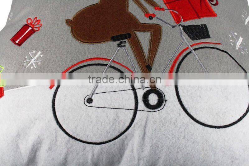 2016 gift Felt Cushion Throw Pillow Cases sofa Covers Set of 2,Grey 18x18inches