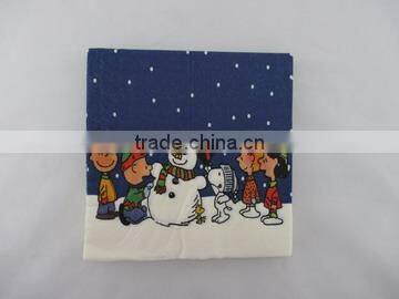 Printed paper napkins serviettes for party supplies , wedding