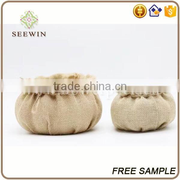 10cm height pleasant jute burlap linen material flower pot price