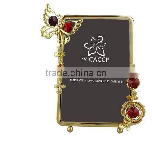 Good Quality 24K gold plated Square butterfly Picture Holder