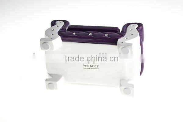 2016 fashionable gold silver ring jewelry box mobile phone holder set cabinet display with brand crystal