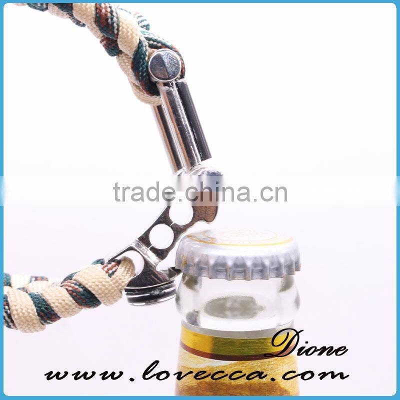 Outdoor Wholesale Paracord Survival Bracelet with Bottle Opener Buckle