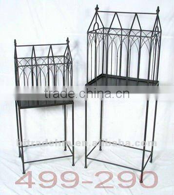 metal birdcage plant holder