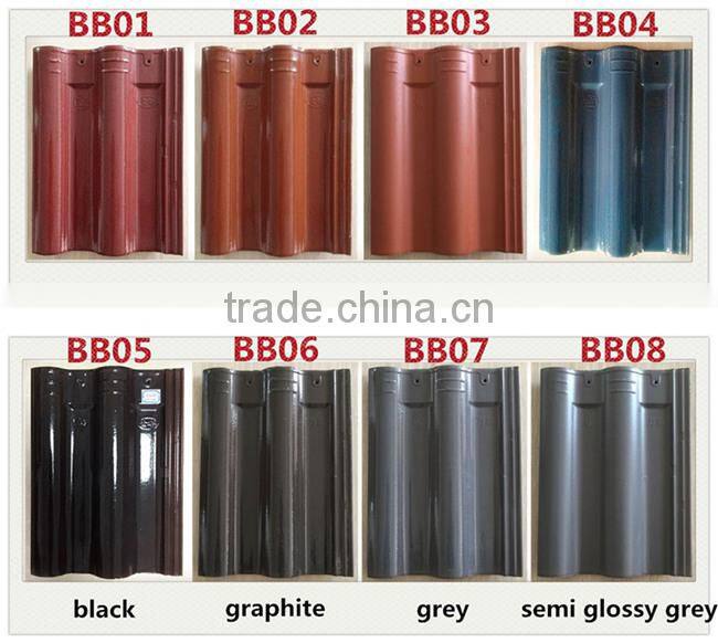 Yixing waterproof house clay roof tile double bent clay roof tiles