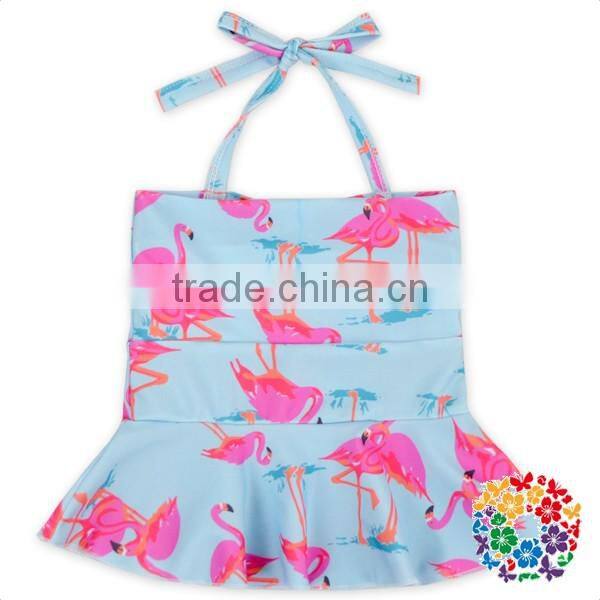 Ruffle halter top & underwear little girls swimwear models beachwear beach suit