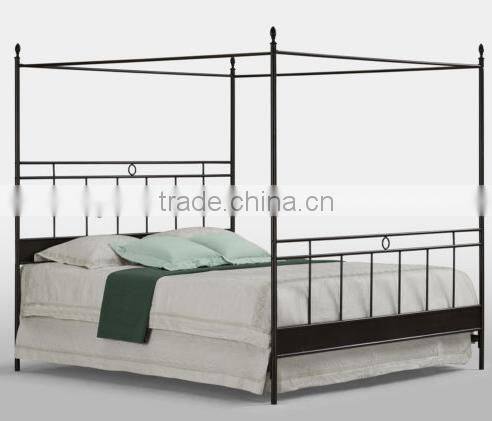morden black metal bed