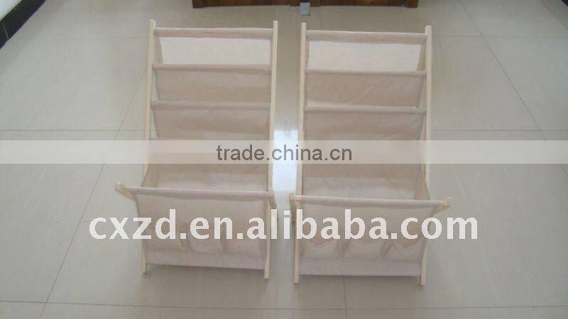 wooden magazine holder,cloth folding magazine stand,wood magazine rack