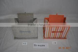 foldable paper fabric basket with handles