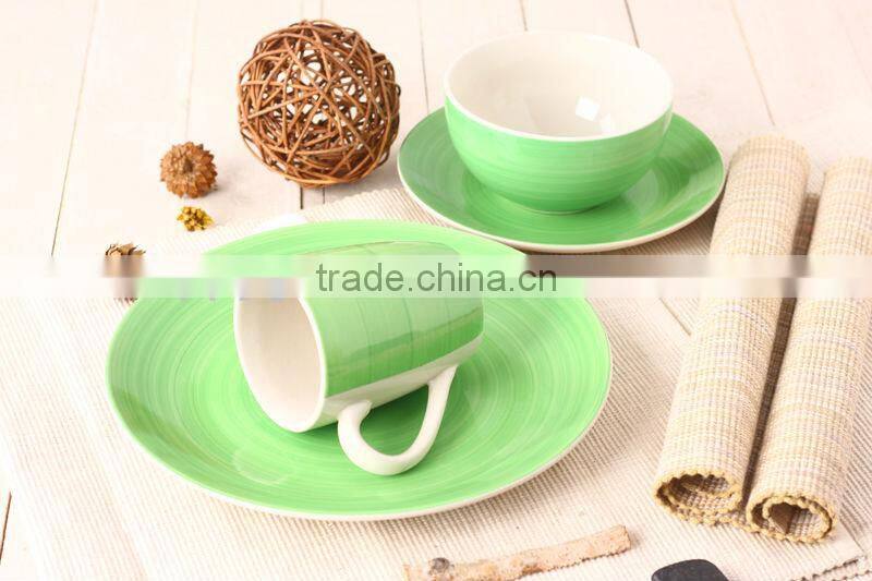 Cheap handpainting 16pcs ceramic dinnerware set