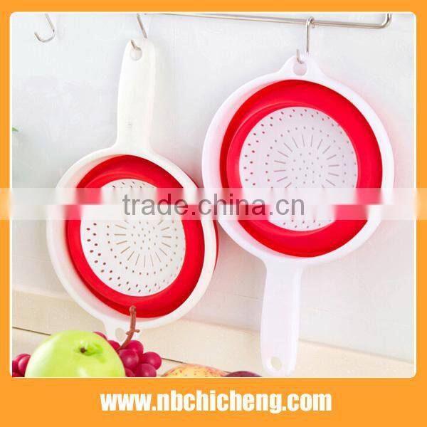 Folding washing vegetables and fruit basket with handle Draining basket