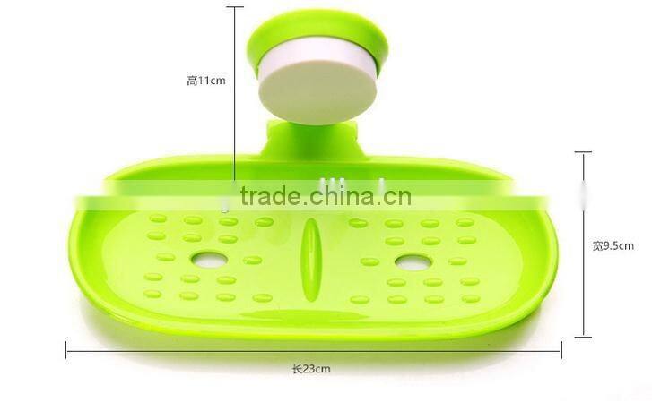 Vacuum suction cup kitchen and bathroom plastic shelf/holder/soap frame
